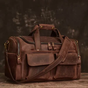 Weekender Travel Bag | Handmade Leather Duffle Bag