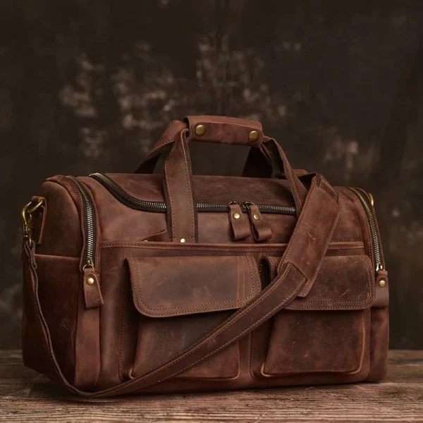 Weekender Travel Bag | Handmade Leather Duffle Bag