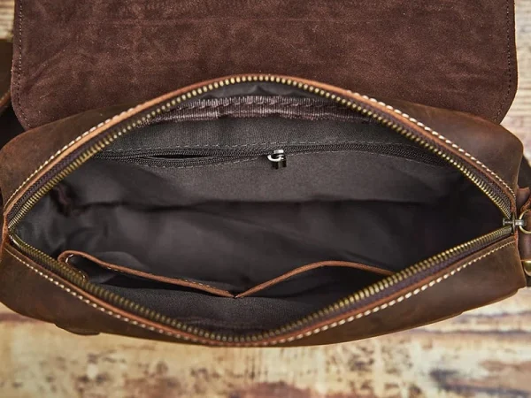 Small Messenger Bag Crossbody Leather For Men - Image 13