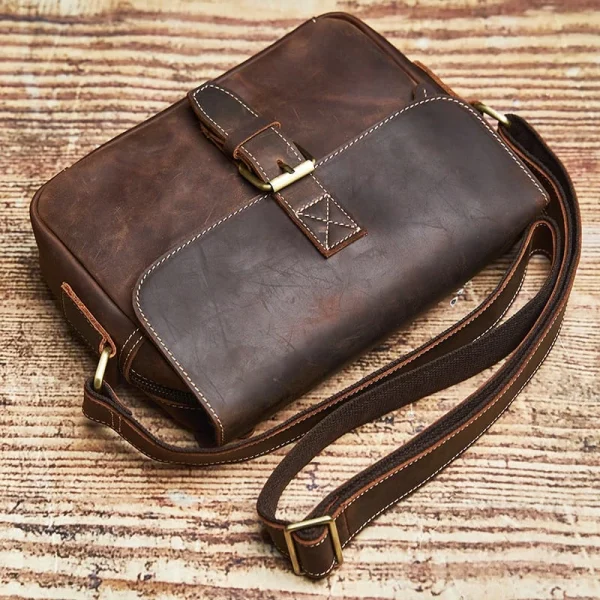 Small Messenger Bag Crossbody Leather For Men - Image 9