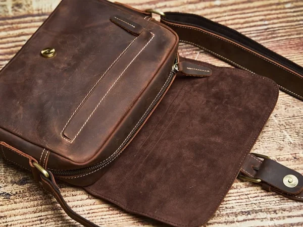 Small Messenger Bag Crossbody Leather For Men - Image 8