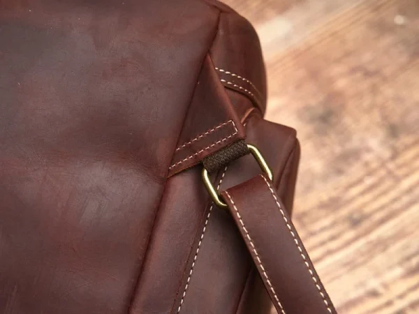 Vintage Large Leather Backpack - Image 14