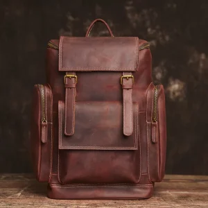 Vintage Large Leather Backpack