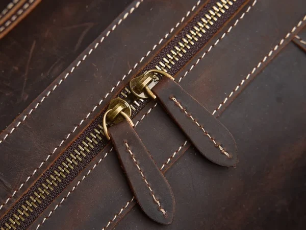 Vintage Duffle Bag Leather | Handmade Leather Duffle Bag - Image 9