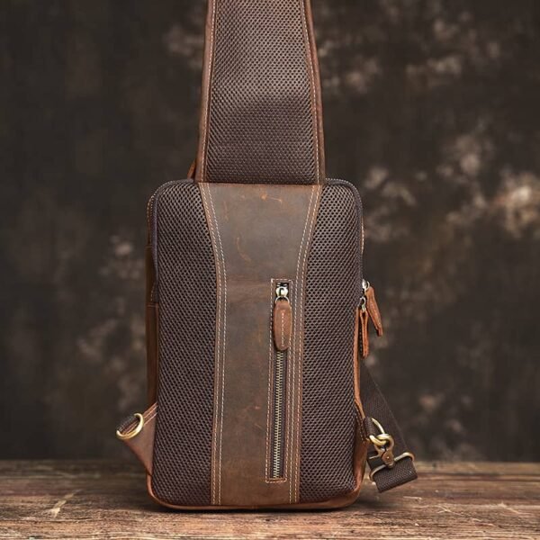 Leather Sling Bag l Large Chest Bag - Image 4