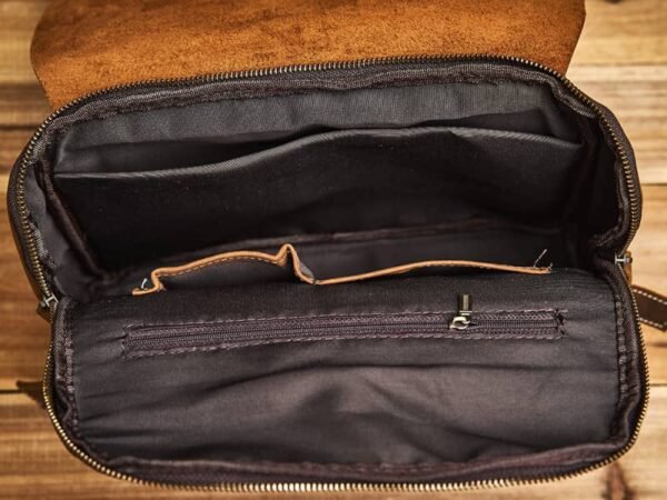Vintage Leather Laptop Messenger Bag - Image 16