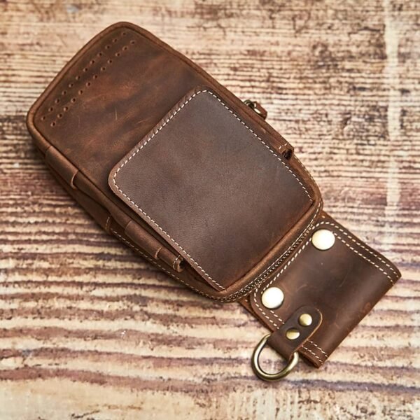 Vintage Leather Fanny Pack | With Flip-Top Cover - Image 10