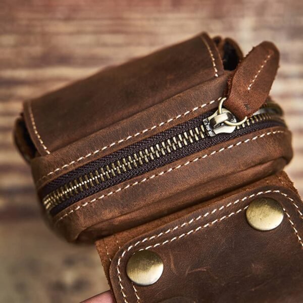 Vintage Leather Fanny Pack | With Flip-Top Cover - Image 14