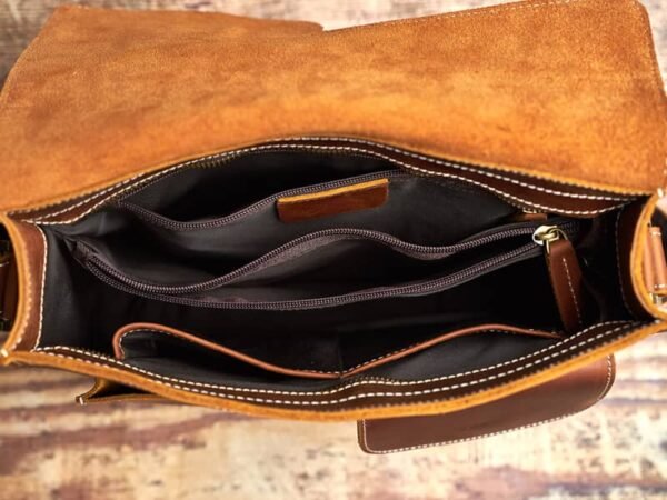 Handmade Leather Messenger Bag |Men's Leather Bags Supplier - Image 18