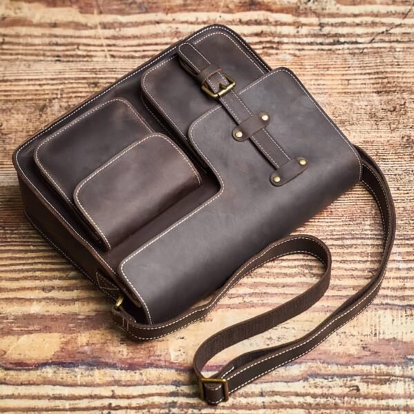 Handmade Leather Messenger Bag |Men's Leather Bags Supplier - Image 5