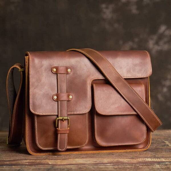 Handmade Leather Messenger Bag |Men's Leather Bags Supplier - Image 7