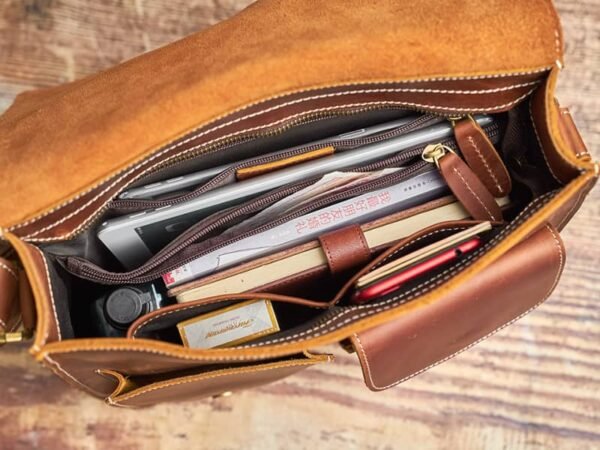 Handmade Leather Messenger Bag |Men's Leather Bags Supplier - Image 17