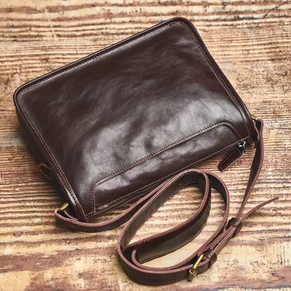 Handmade Leather Messenger Bag | Leather Shoulder Bag - Image 13
