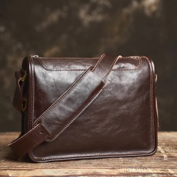 Handmade Leather Messenger Bag | Leather Shoulder Bag - Image 12