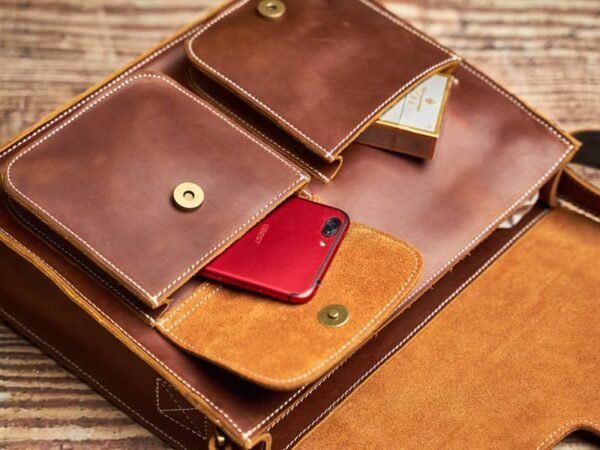 Handmade Leather Messenger Bag |Men's Leather Bags Supplier - Image 11