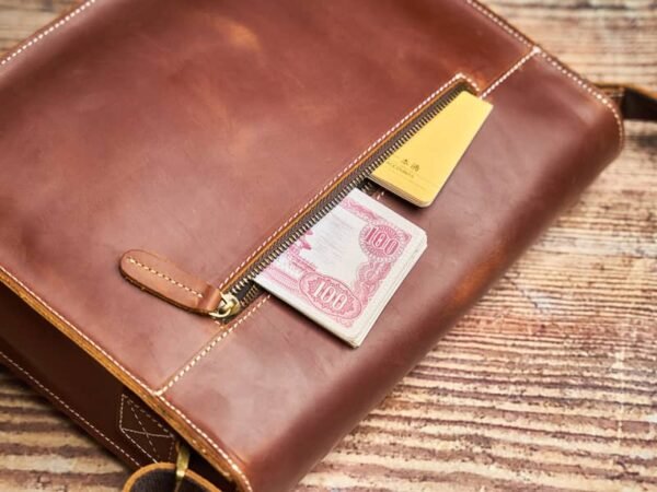 Handmade Leather Messenger Bag |Men's Leather Bags Supplier - Image 14