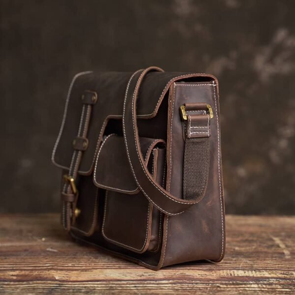 Handmade Leather Messenger Bag |Men's Leather Bags Supplier - Image 4