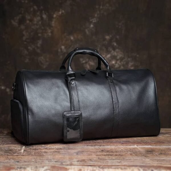 Leather Large Weekender Travel Bag | Leather Tote Bag Supplier - Image 3