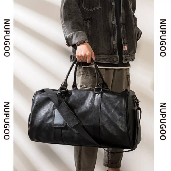 Leather Large Weekender Travel Bag | Leather Tote Bag Supplier - Image 8
