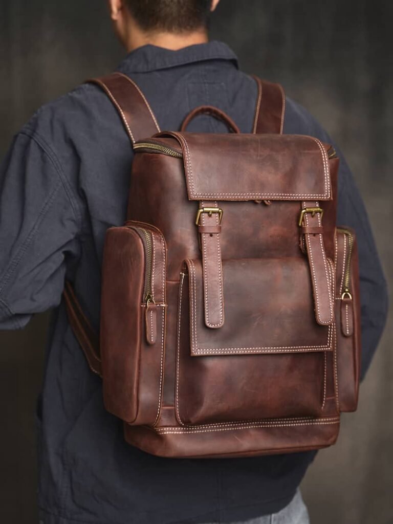 vintage leather backpack bag 17 2