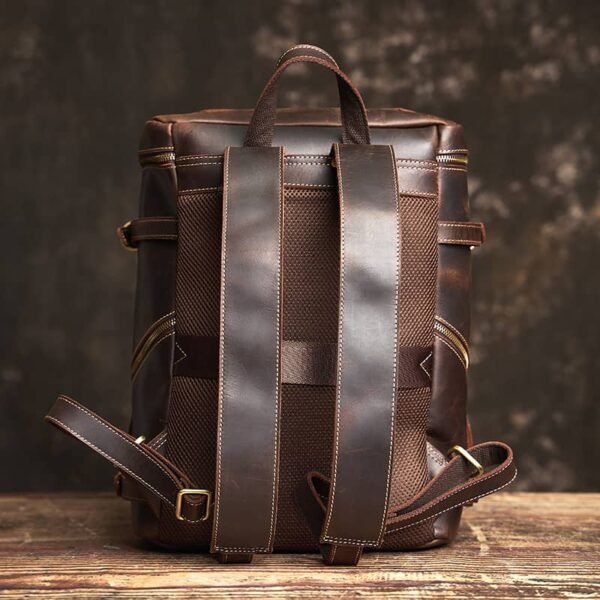 Vintage Leather Backpack for Laptop - Image 5