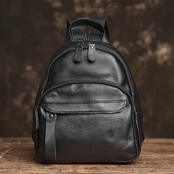 Vintage Mini Leather Backpack - Image 3