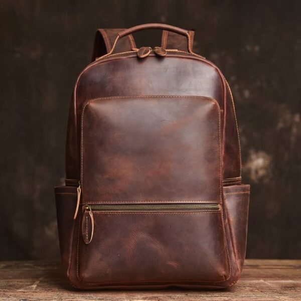 Handmade Men Leather Backpack | Vintage Classic Backpack - Image 5