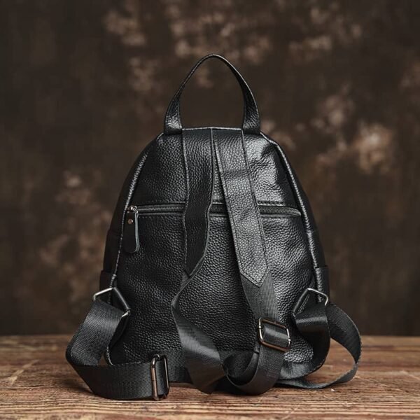 Vintage Mini Leather Backpack - Image 4