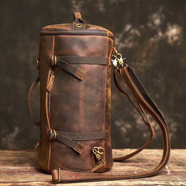 Vintage Large Leather Backpack | Multifunctional - Image 3