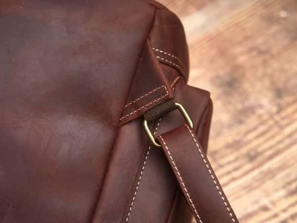 Vintage Large Leather Backpack - Image 12