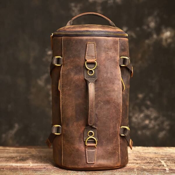 Vintage Large Leather Backpack | Multifunctional - Image 2