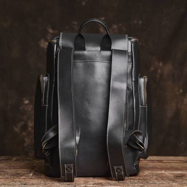 Vintage Large Leather Backpack - Image 21
