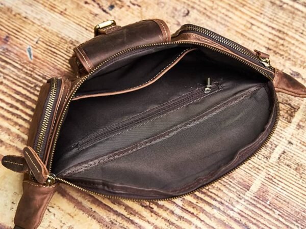 Leather Sling Bag l Leather Waist Bag - Image 12