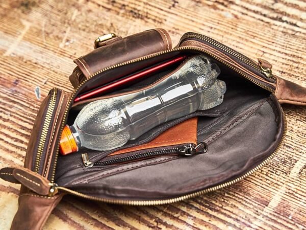 Leather Sling Bag l Leather Waist Bag - Image 11