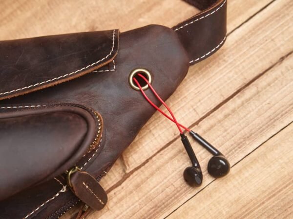 Leather Sling Bag | Leather Chest Bag - Image 13