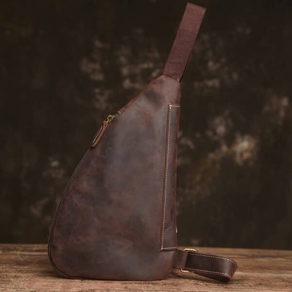 Leather Sling Bag | Leather Chest Bag - Image 4