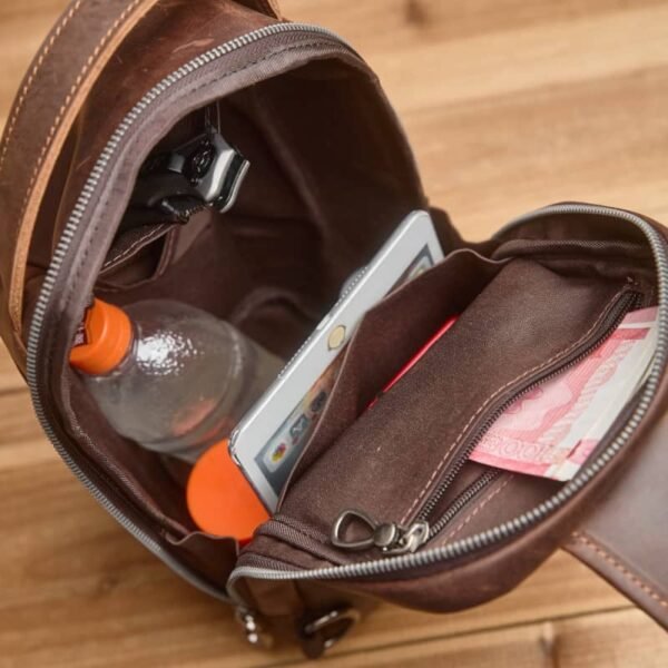 Leather Sling Bag l Chest Bag - Image 15