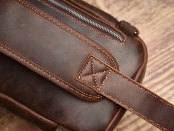 Leather Sling Bag l Chest Bag - Image 9