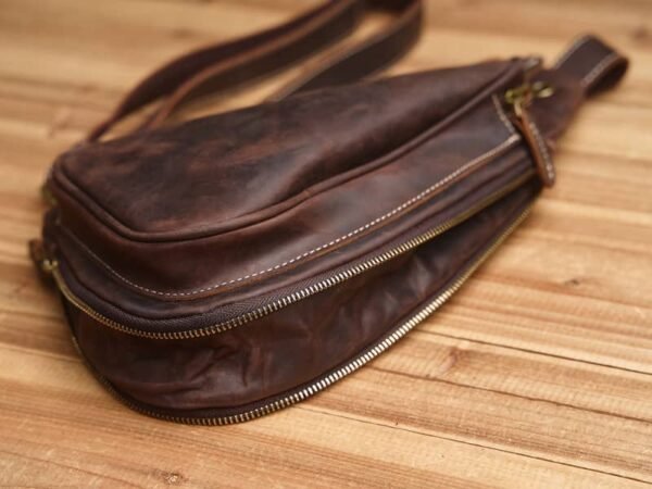 Leather Sling Bag | Leather Chest Bag - Image 10