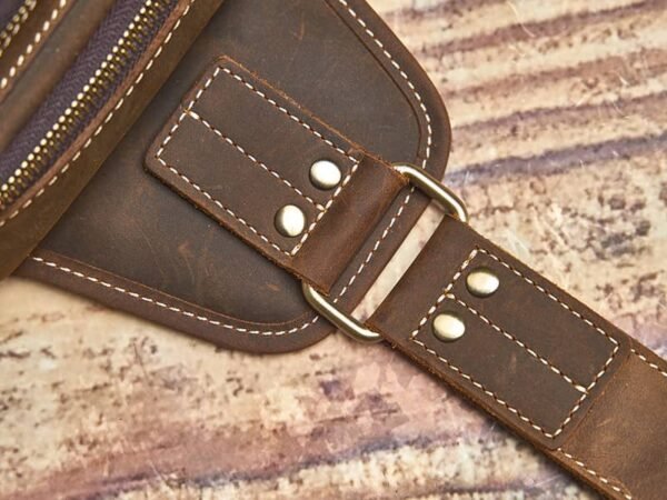 Leather Sling Bag | Leather Chest Bag (复制) - Image 11