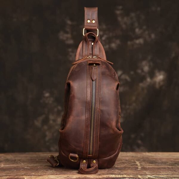Leather sling Bag l Crossbody Leather Pack - Image 3