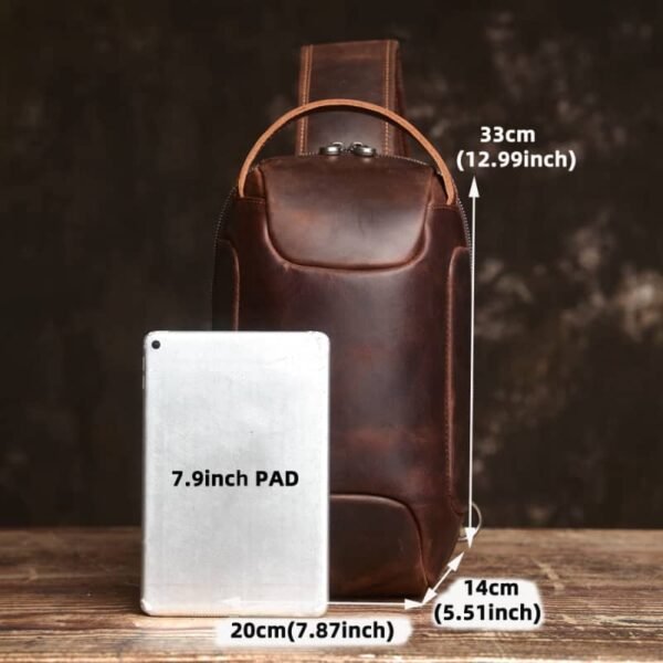 Leather Sling Bag l Chest Bag - Image 5
