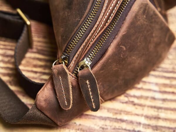 Leather Sling Bag l Leather Waist Bag - Image 5