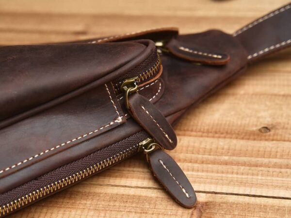 Leather Sling Bag | Leather Chest Bag - Image 8