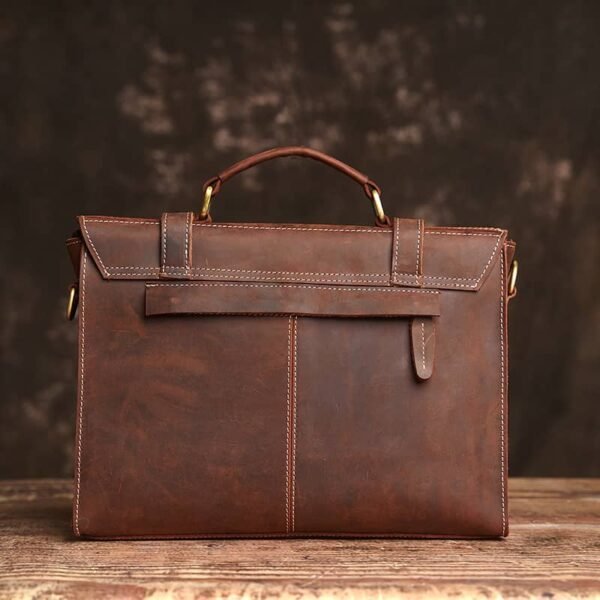 Vintage Small Leather Handbag | Large Crossbody Bag - Image 3