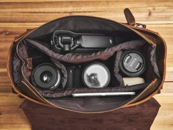 Vintage Leather Camera Bag | Genuine Leather Crossbody Bag - Image 19