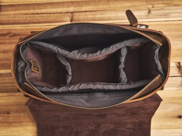 Vintage Leather Camera Bag | Genuine Leather Crossbody Bag - Image 18