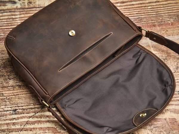 Leather Large Crossbody Bag | Men's Leather Bags Supplier - Image 8