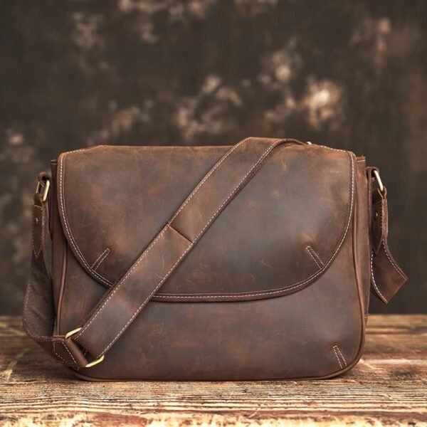 Leather Large Crossbody Bag | Men's Leather Bags Supplier - Image 3