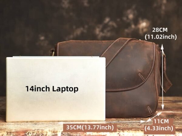 Leather Large Crossbody Bag | Men's Leather Bags Supplier - Image 6